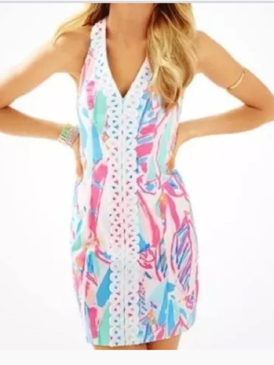 Lilly Pulitzer Dresses & Skirts - Lilly Pulitzer Lynn Sleeveless Multicolor Shift Dress Size 8